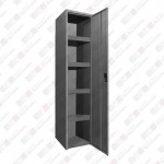 Gabinete Metálico Multiusos 5 Entrepaños 1 Puerta Gris